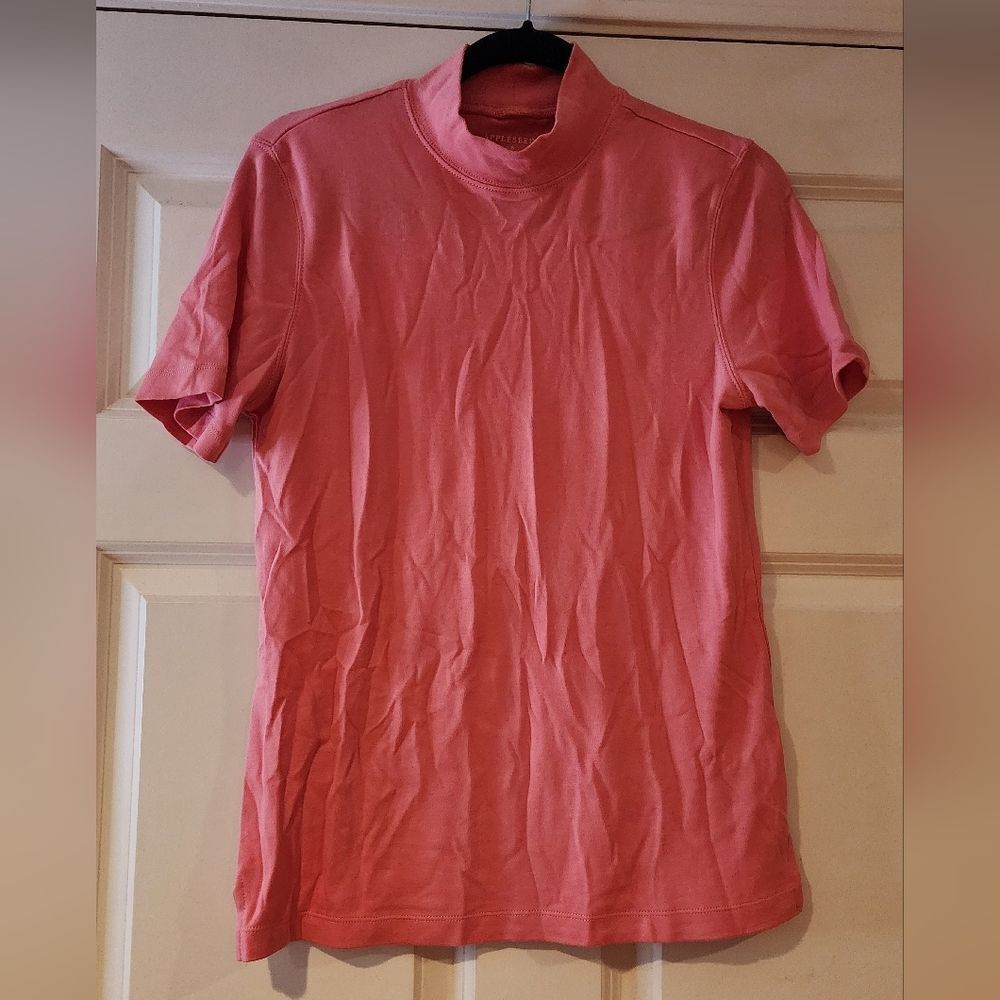 Appleseeds pink high neck t shirt S